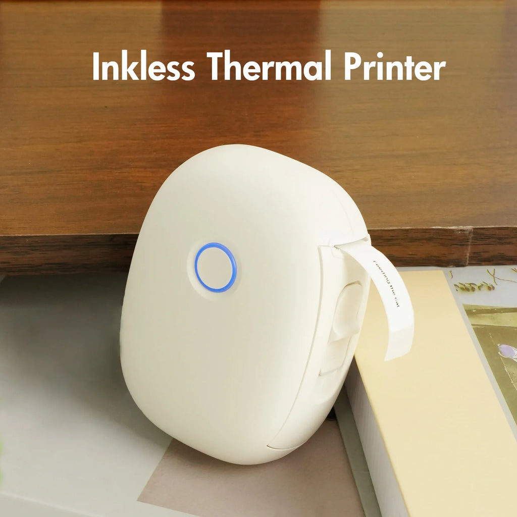 Mini Portable Wireless Inkless Thermal Printer Bluetooth Pocket Label Maker Home Study