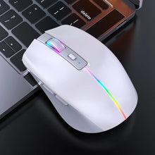 Load image into Gallery viewer, Wireless Bluetooth Mouse 2.4 G + Bluetooth 4.0 + Bluetooth 5.0 Type-C Rechargeable 6-Button Silent Luminous Office Mouse