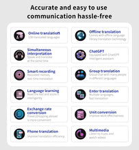 Load image into Gallery viewer, Language Translator Offline Voice Photo Translation WiFi Portable Translator 138 Languages Translator Device
