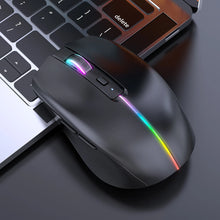 Load image into Gallery viewer, Wireless Bluetooth Mouse 2.4 G + Bluetooth 4.0 + Bluetooth 5.0 Type-C Rechargeable 6-Button Silent Luminous Office Mouse